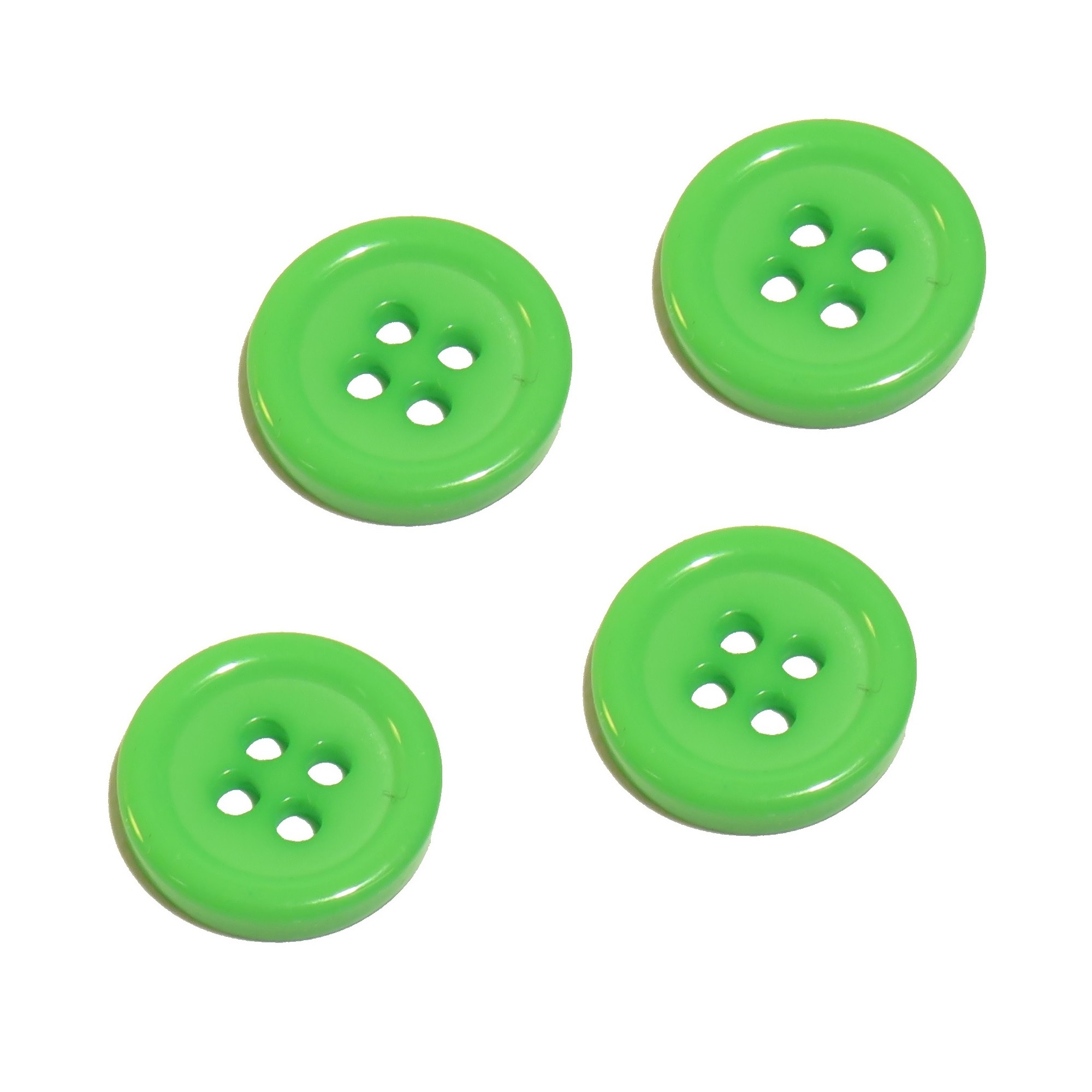 Grön 4-hålsknapp, 12mm – Sewingheartdesign