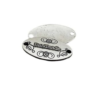METAL TAGS oval silver