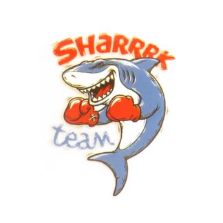 Vinyltryck Shark team - 7x5