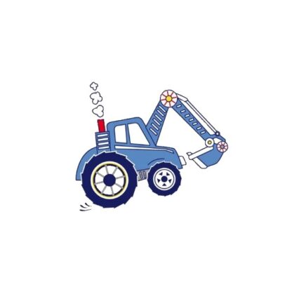 Vinyltryck Traktor blå - 17x14