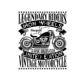 Vinyltryck Legendary riders 10x13