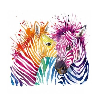 vinyltryck zebror färg 20x18