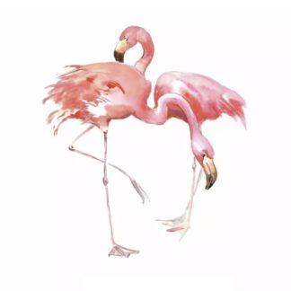 vinyltryck M Flamingos 12x14cm
